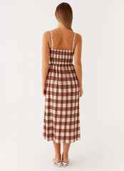 Shyanne Midi Dress - Chocolate Check