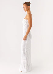Diaz Crochet Maxi Dress - White