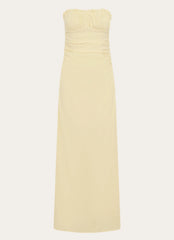 Xena Gathered Maxi Dress - Yellow