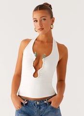 Diego Halter Top - Off White