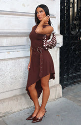 Worth My Time Midi Dress Chocolate
