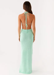 Tropez Knit Maxi Dress - Pastel Green