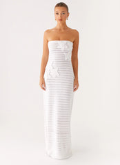 Diaz Crochet Maxi Dress - White