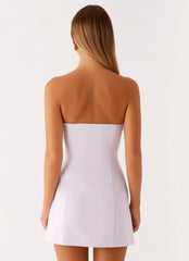 Patsie Strapless Mini Dress - Lilac