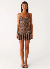 Cheetah Sands Mini Dress - Cheetah