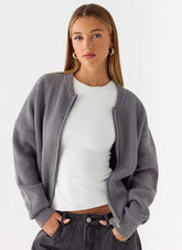 Codi Zip Jumper - Charcoal