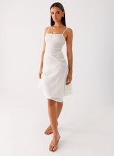 Tamar Midi Dress - White