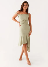 Huntah Midi Dress - Sage