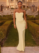 Emory Corset Maxi Dress - Yellow