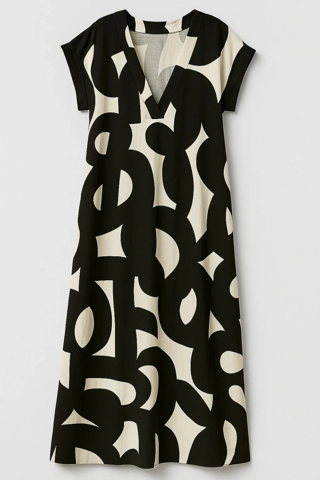 Chic Women'S V-Neck Maxi Dress With An Elegant Silhouette