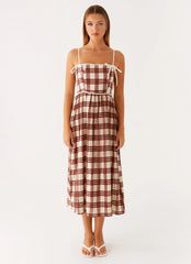 Shyanne Midi Dress - Chocolate Check