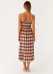 Shyanne Midi Dress - Chocolate Check