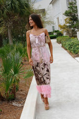 Iggy Dress-Chocolate/Pink