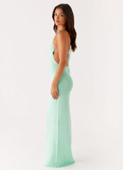 Tropez Knit Maxi Dress - Pastel Green
