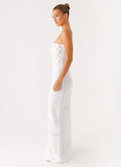 Diaz Crochet Maxi Dress - White