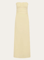 Xena Gathered Maxi Dress - Yellow