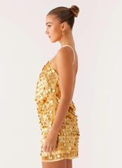 Xander Sequin Mini Dress - Gold