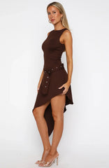 Worth My Time Midi Dress Chocolate