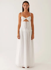 Reveria Twist Maxi Dress - Ivory