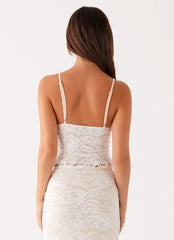 Crystal Clear Lace Top - Ivory