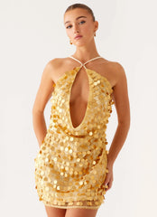 Xander Sequin Mini Dress - Gold