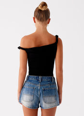 Frida Denim Shorts - Vintage Wash Blue