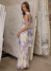 Under The Pagoda Maxi Dress - Violet Blossom