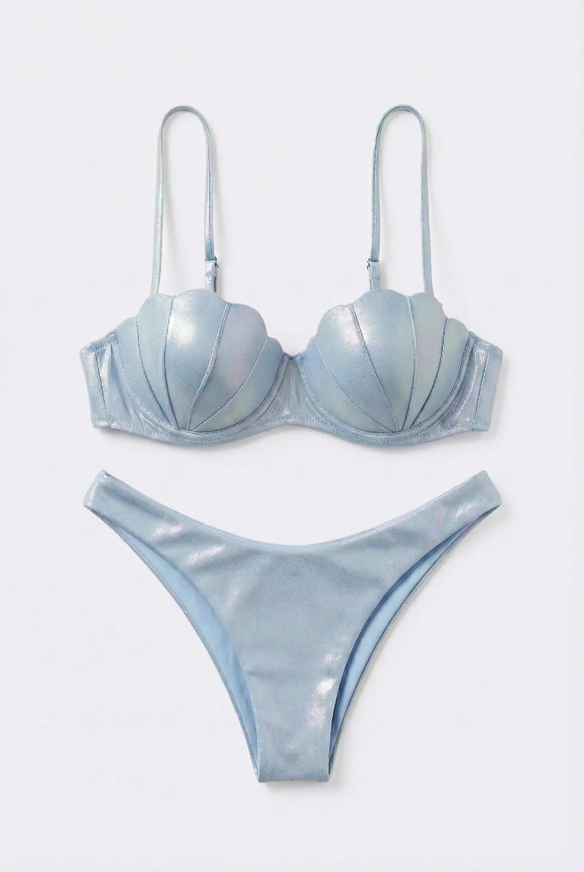 Shiny Mermaid Seashell Bikini